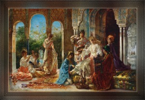 Atendiendo A La Favorita by Edouard Frederic Wilhelm Richter